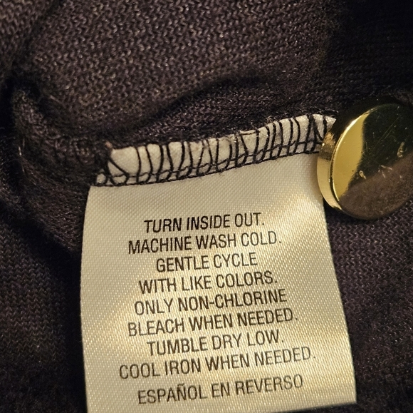 Charter Club Black Velour Mock Neck 3/4 Sleeve Elastic Waist Jacket Plus 2X EUC - Picture 12 of 13